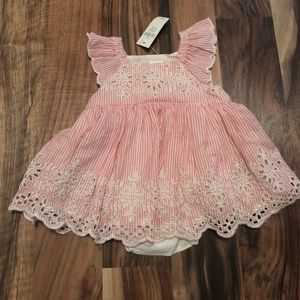 BNWT Baby Gap eyelet dress with flutter sleeves